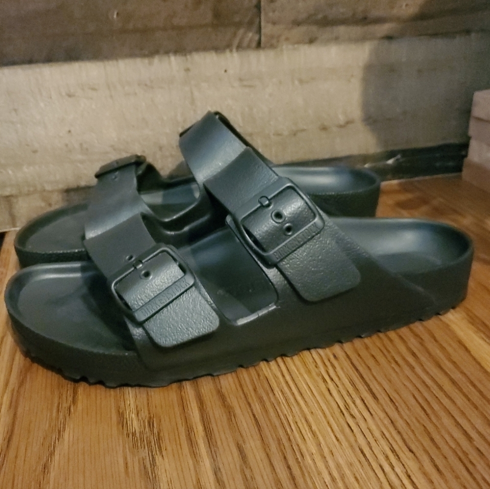 Birkenstock Arizona Essentials EVA Unisex Sandals Black Sz 39 US M 6.5 W 8.5 EUC - Picture 7 of 14